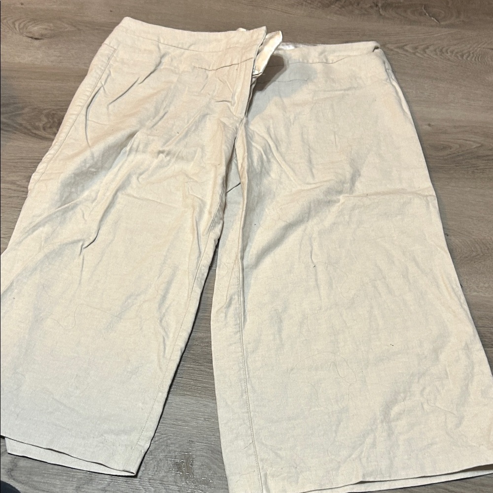 Maurices Cream Wide Leg Pants